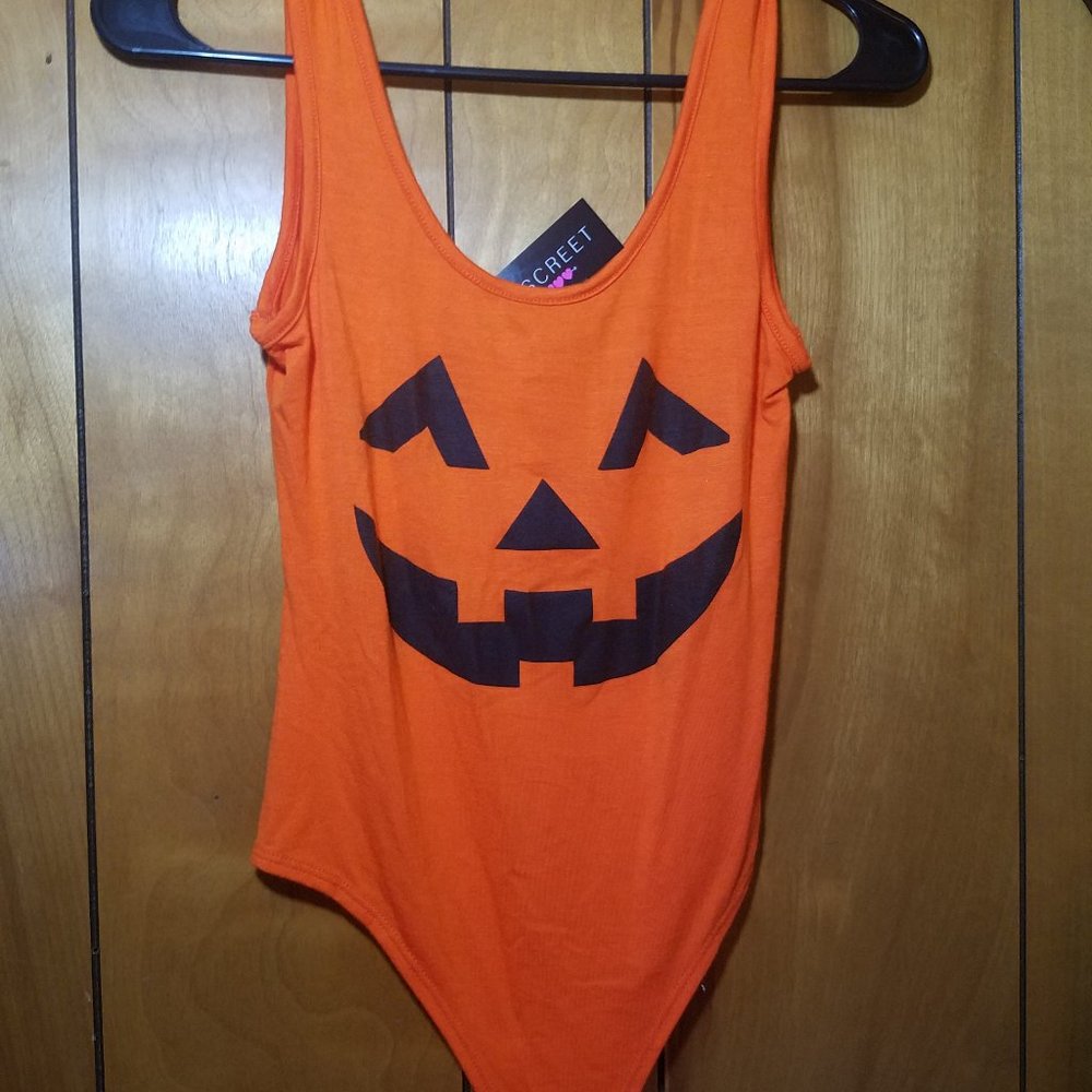 Discreet Halloween Jack o lantern Bodysuit